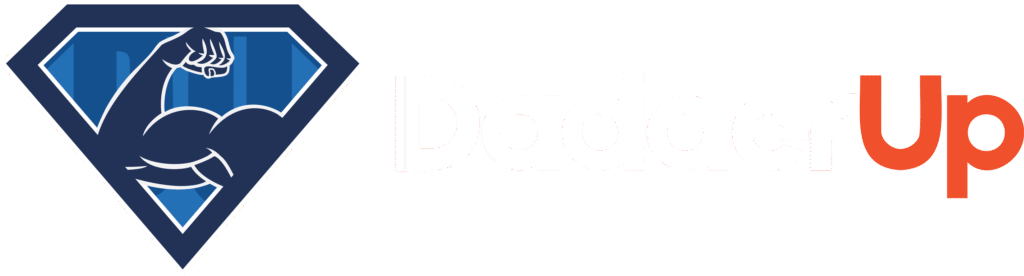 DadderUp Horizontal Logo White
