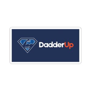 Dad Superhero Sticker — "DadderUp" Vinyl Kiss-Cut Decal