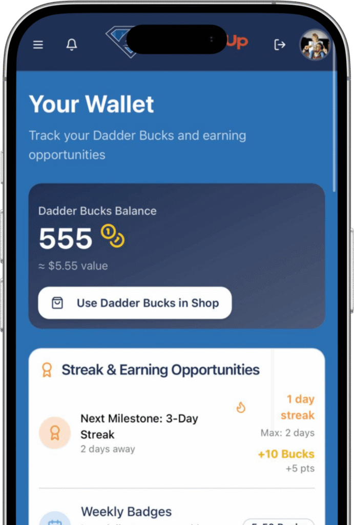 DadderUp Dadder Bucks Mockup